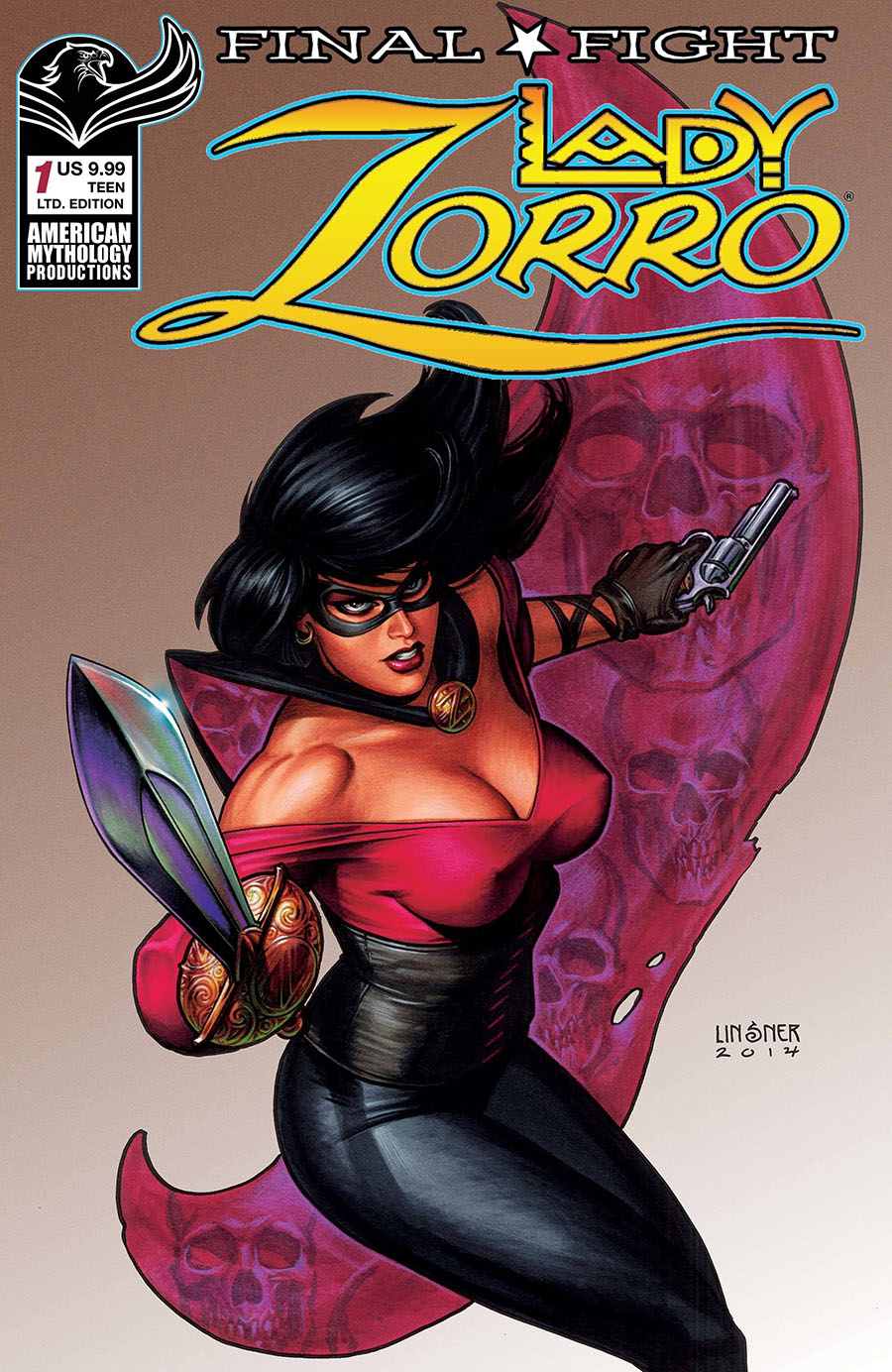 Lady Zorro Final Fight #1 Cover C Limited Edition Joseph Michael Linsner Throwback Variant Cover