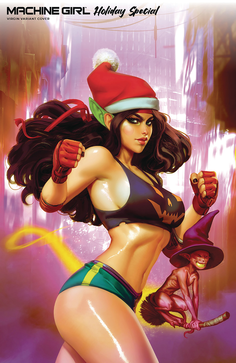 Machine Girl Holiday Special #1 (One Shot) Cover B Variant Noobovich Virgin Cover