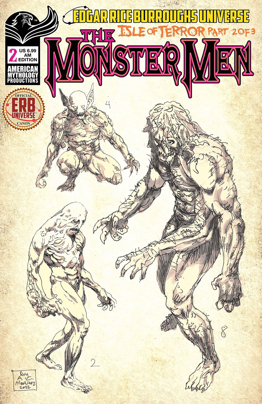 Monster Men Isle Of Terror #2 Cover C American Mythology Exclusive Limited Edition Roy Allan Martinez Design Variant Cover