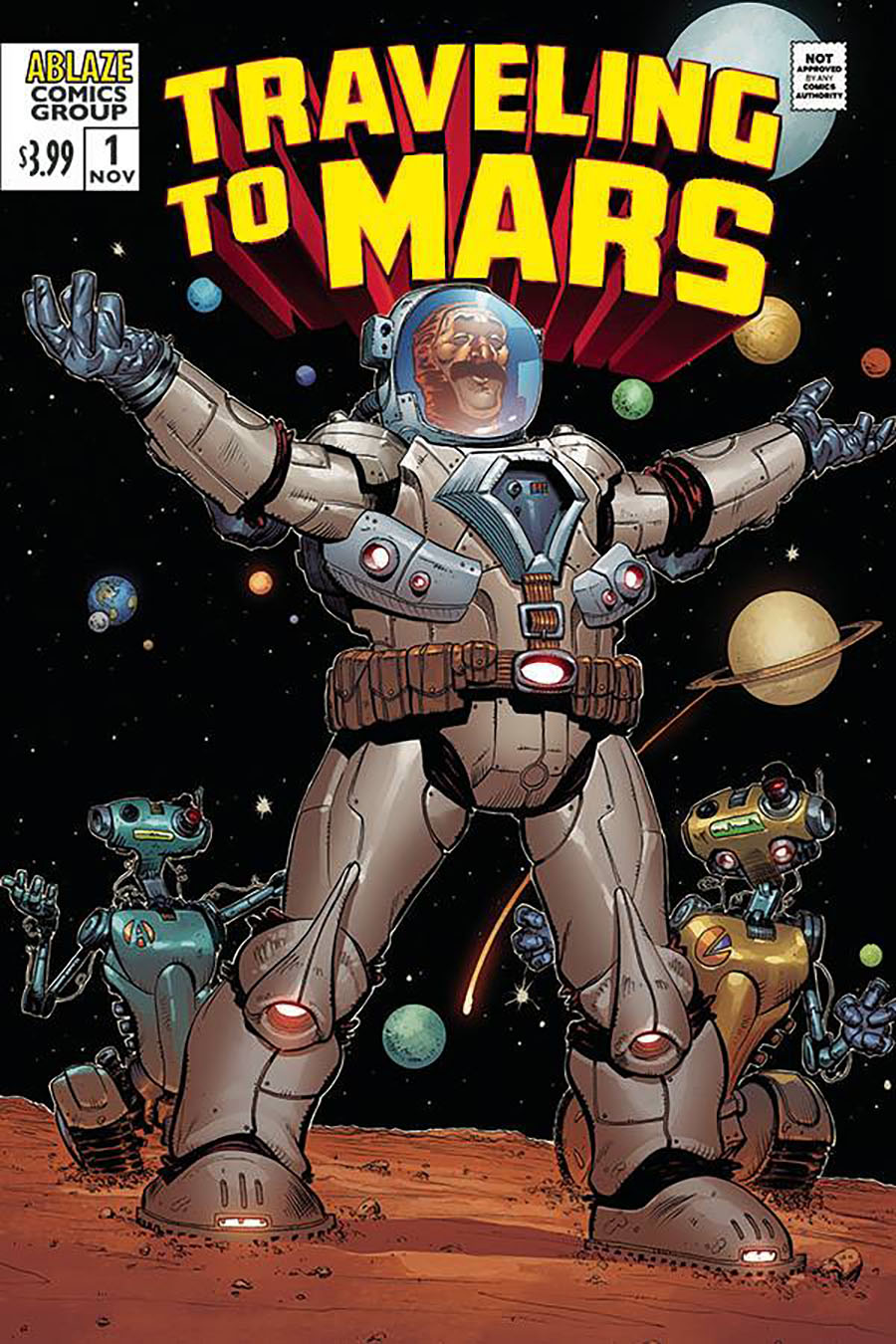 Traveling To Mars #1 Cover D Variant Brent McKee Captain Marvel 1 Parody Cover