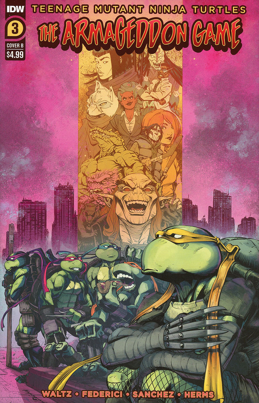 Teenage Mutant Ninja Turtles Armageddon Game #3 Cover B Variant Ray-Anthony Height Cover