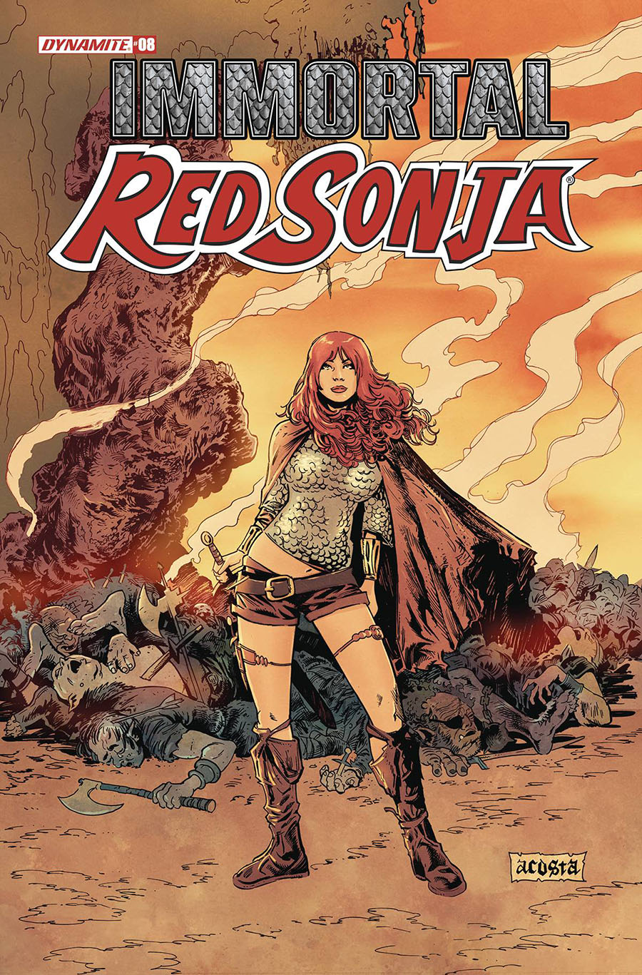 Immortal Red Sonja #8 Cover B Variant Dave Acosta Cover