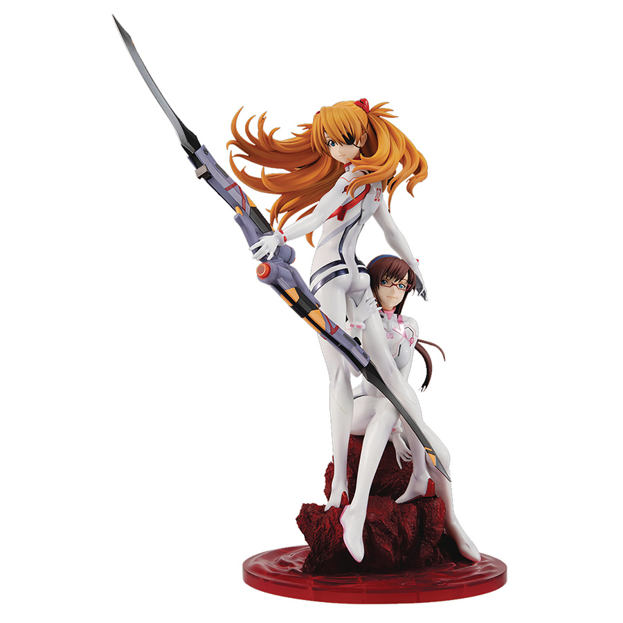 Evangelion Thrice Upon A Time Asuka Langley & Mari Makinami G.E.M. Series PVC Figure