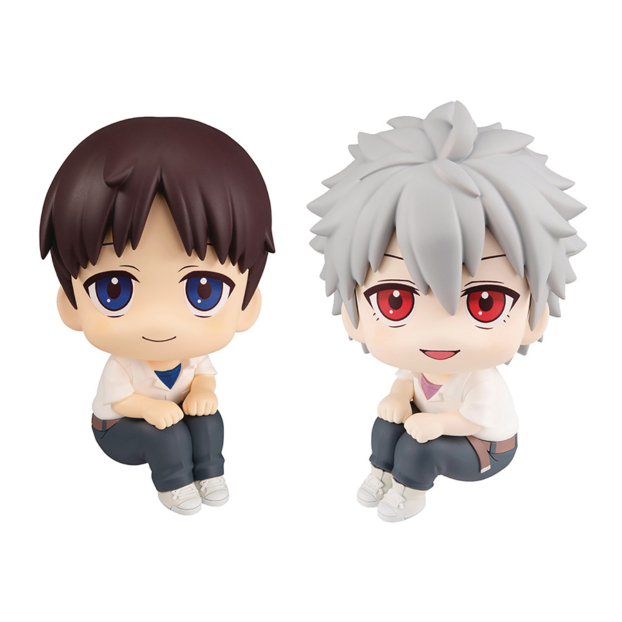Evangelion Thrice Upon A Time Look Up Series PVC Figure - Kaworu Nagisa & Shinji Ikari Set With Gift