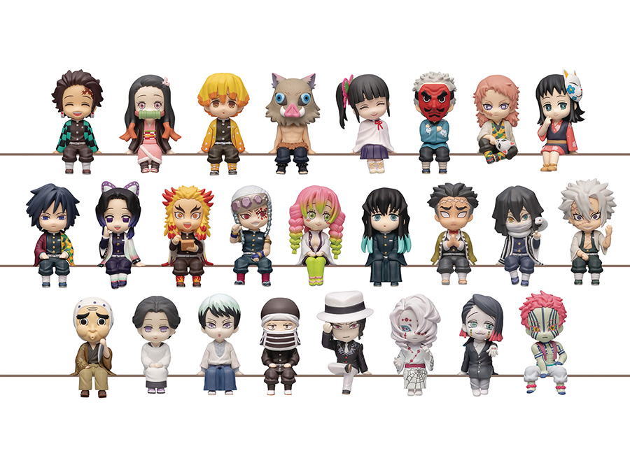 Demon Slayer Kimetsu No Yaiba Sitting Mini Figure 25-Piece Set
