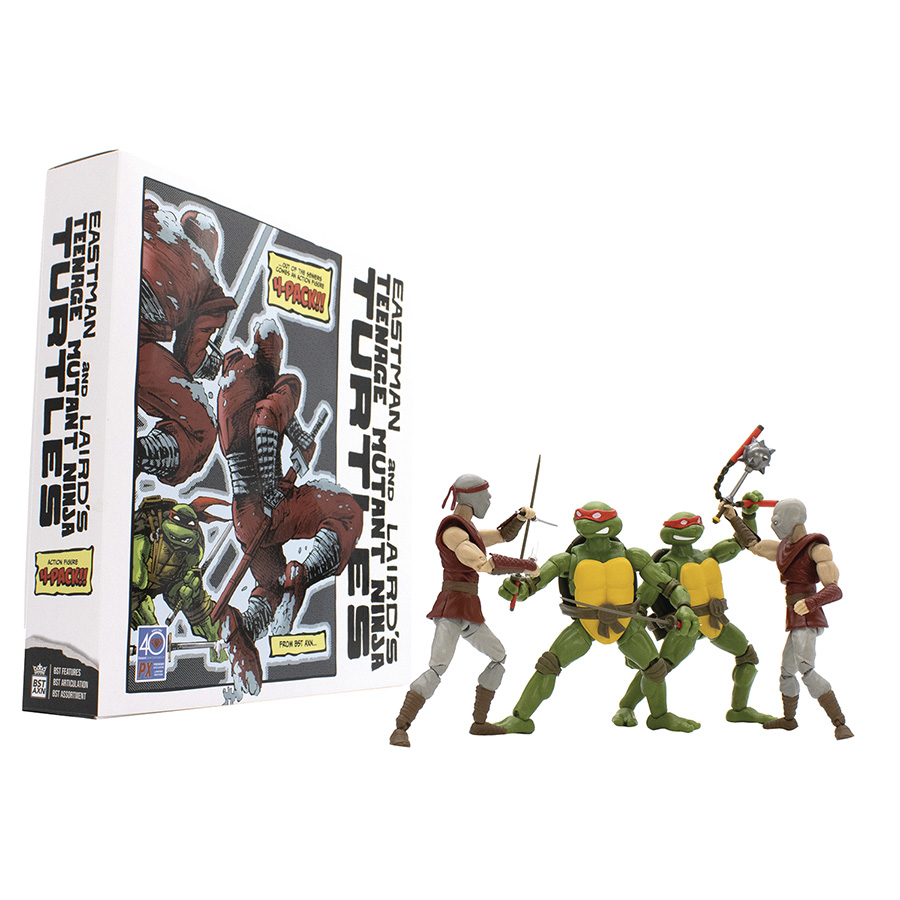 BST AXN Teenage Mutant Ninja Turtles Classic Comic 4-Piece Previews Exclusive Action Figure Box Set 1