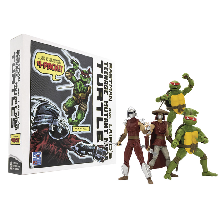 BST AXN Teenage Mutant Ninja Turtles Classic Comic 4-Piece Previews Exclusive Action Figure Box Set 2