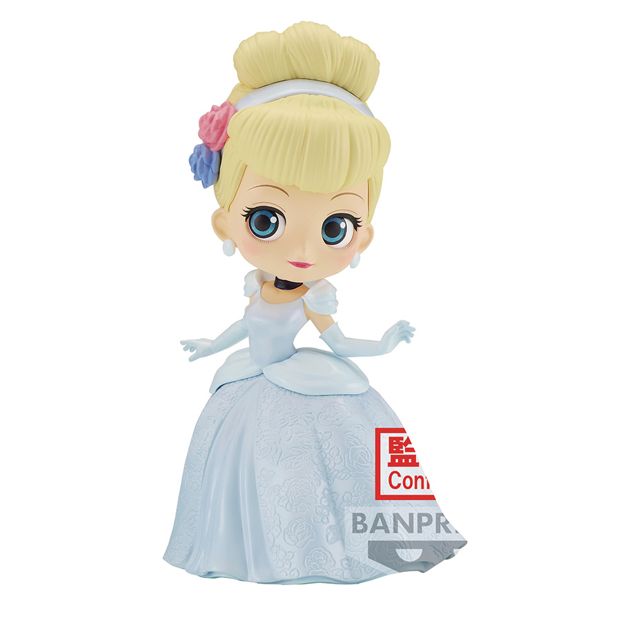 Disney Character Cinderella Flower Style Q-Posket Figure - Version B
