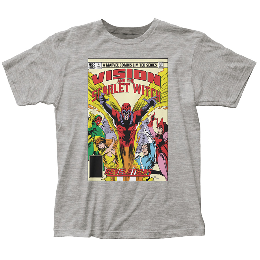Marvel Vision & Scarlet Witch Previews Exclusive Gray T-Shirt Large
