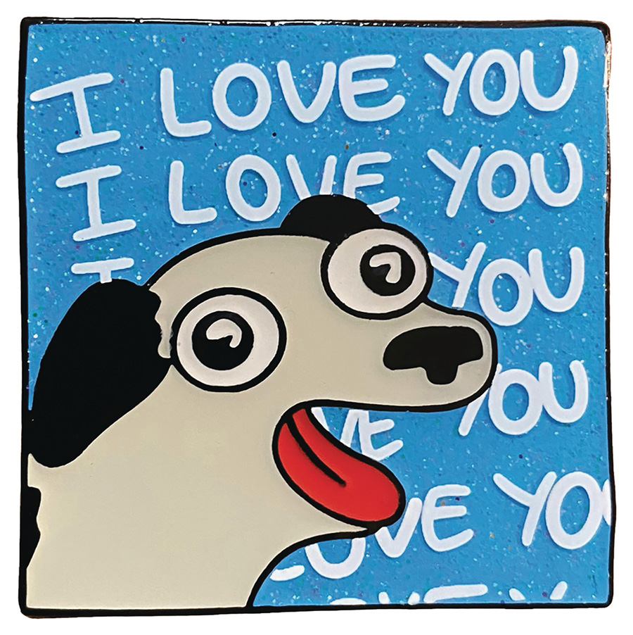 Sarahs Scribbles Pin - I Love You Dog