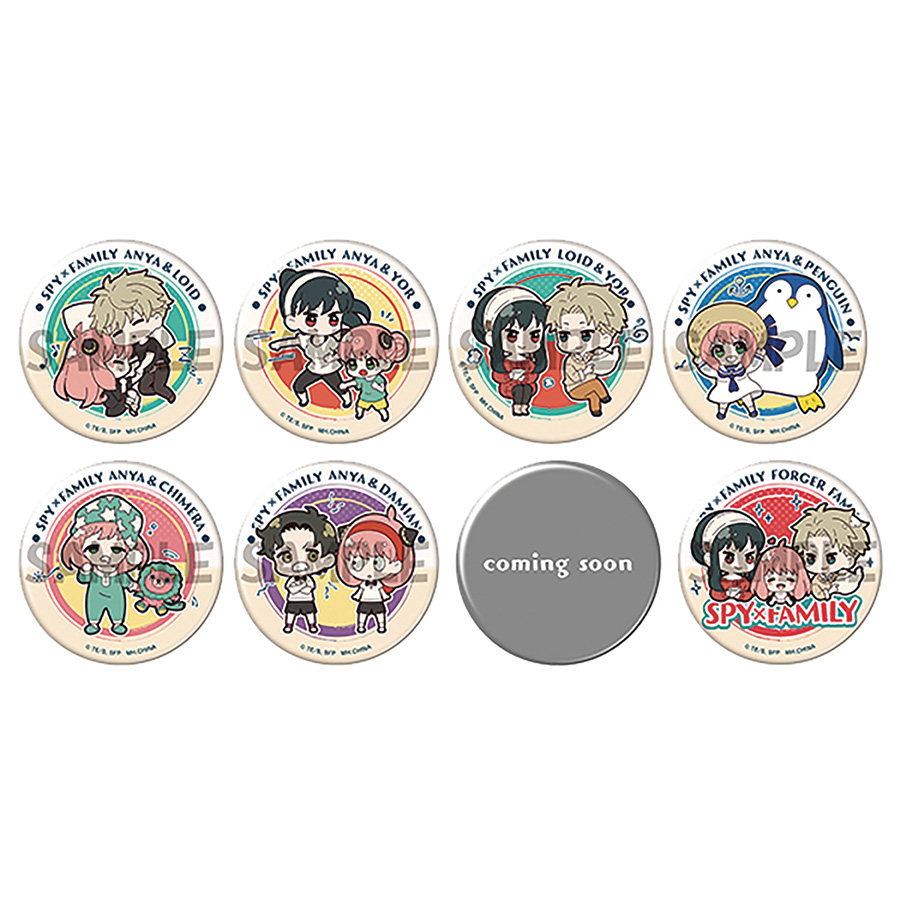 Spy x Family Metal Badge Collection Vol 1 8-Piece Display