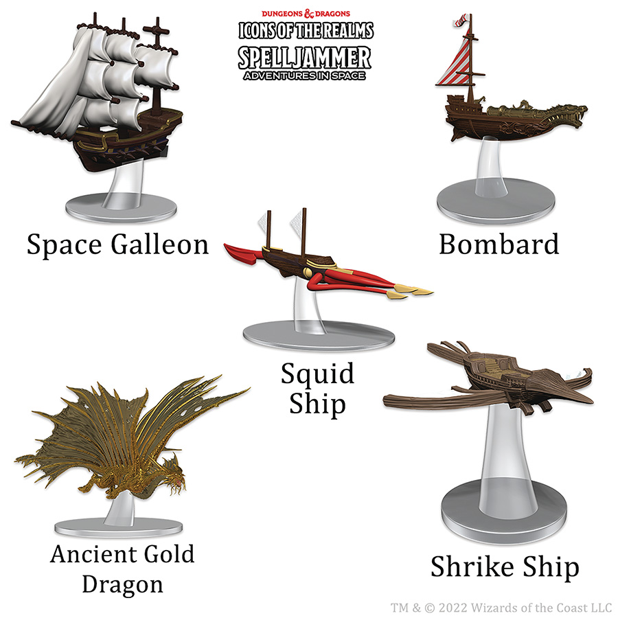 Dungeons & Dragons Icons Of The Realms Spelljammer Ship Scale Miniature Set - Welcome To Wildspace