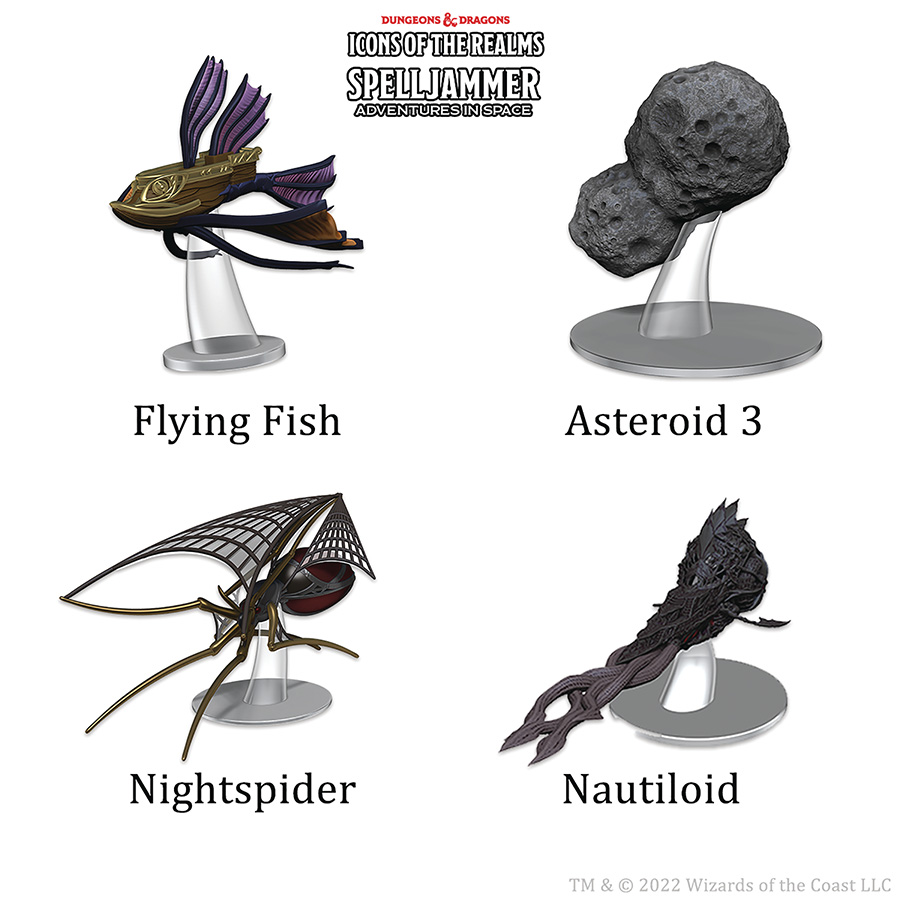 Dungeons & Dragons Icons Of The Realms Spelljammer Ship Scale Miniature Set - Wildspace Ambush