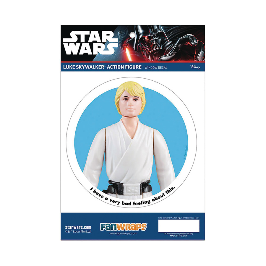 Star Wars Action Figure Window Decal - Luke Skywalker