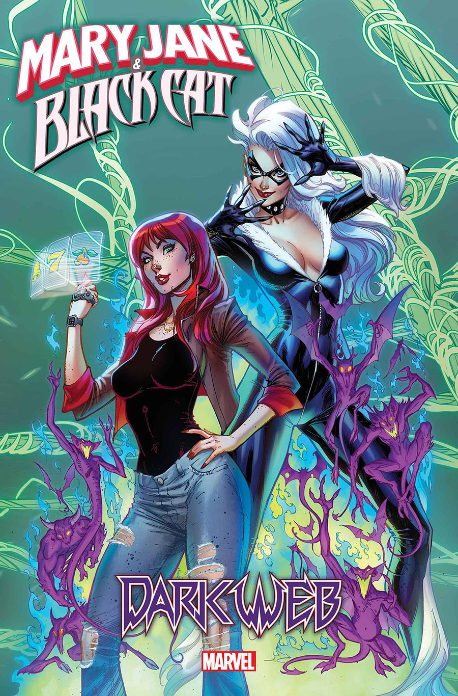 Mary Jane And Black Cat #1 By J Scott Campbell Poster