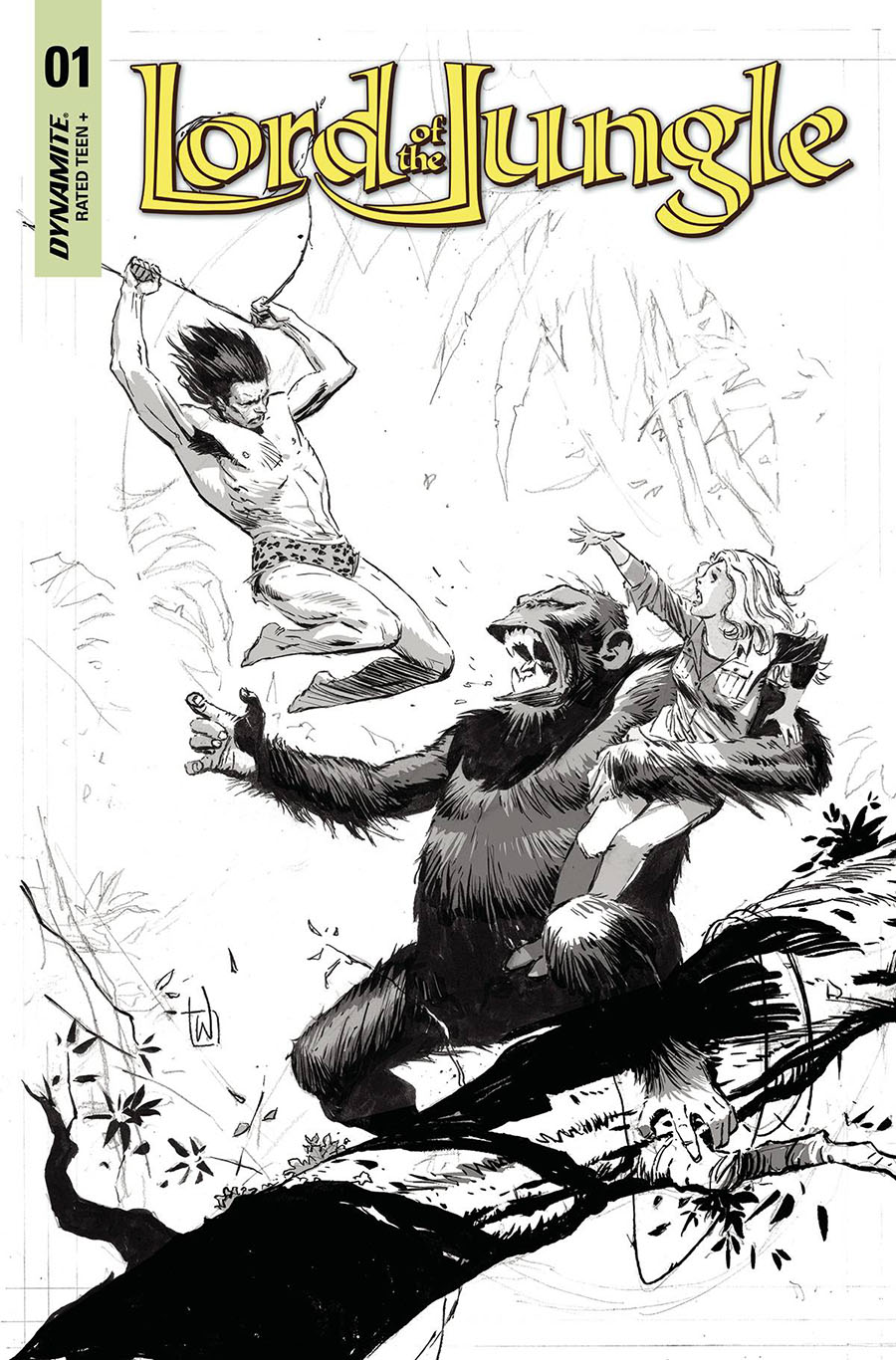 Lord Of The Jungle Vol 2 #1 Cover H Incentive Lee Weeks Black & White Cover