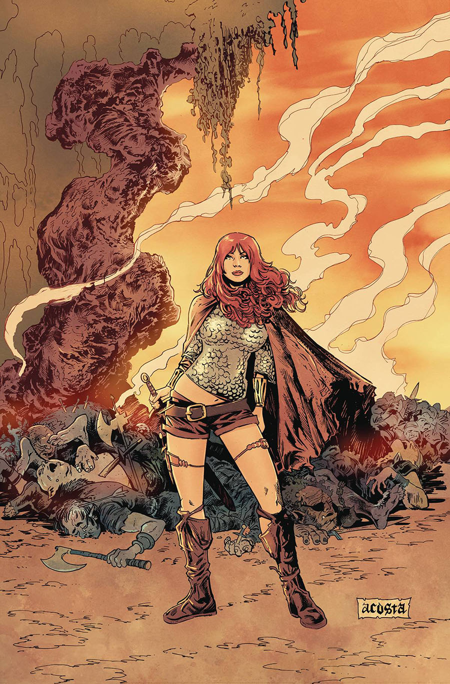 Immortal Red Sonja #8 Cover I Incentive Dave Acosta Virgin Cover