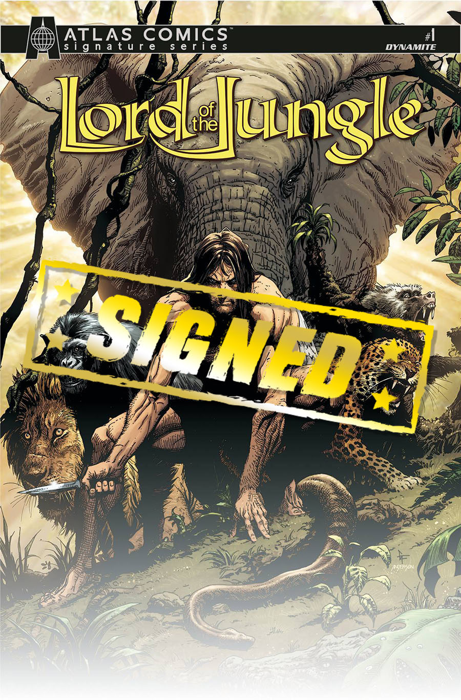 Lord Of The Jungle Vol 2 #1 Cover O Atlas Comics Signature Series Signed By Dan Jurgens