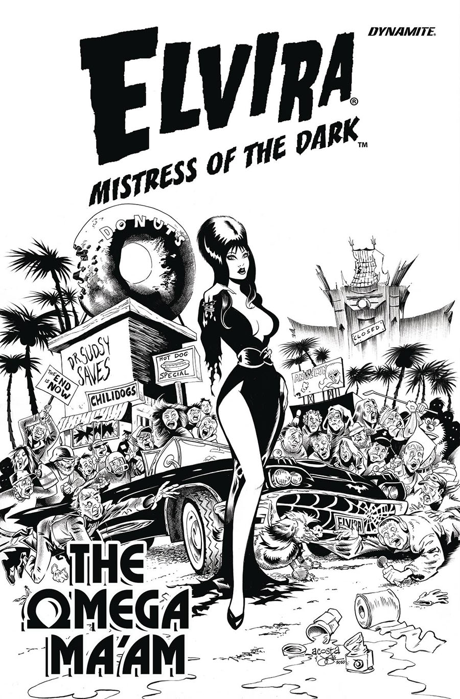 Elvira Quarantine Special Line Art Cover Edition