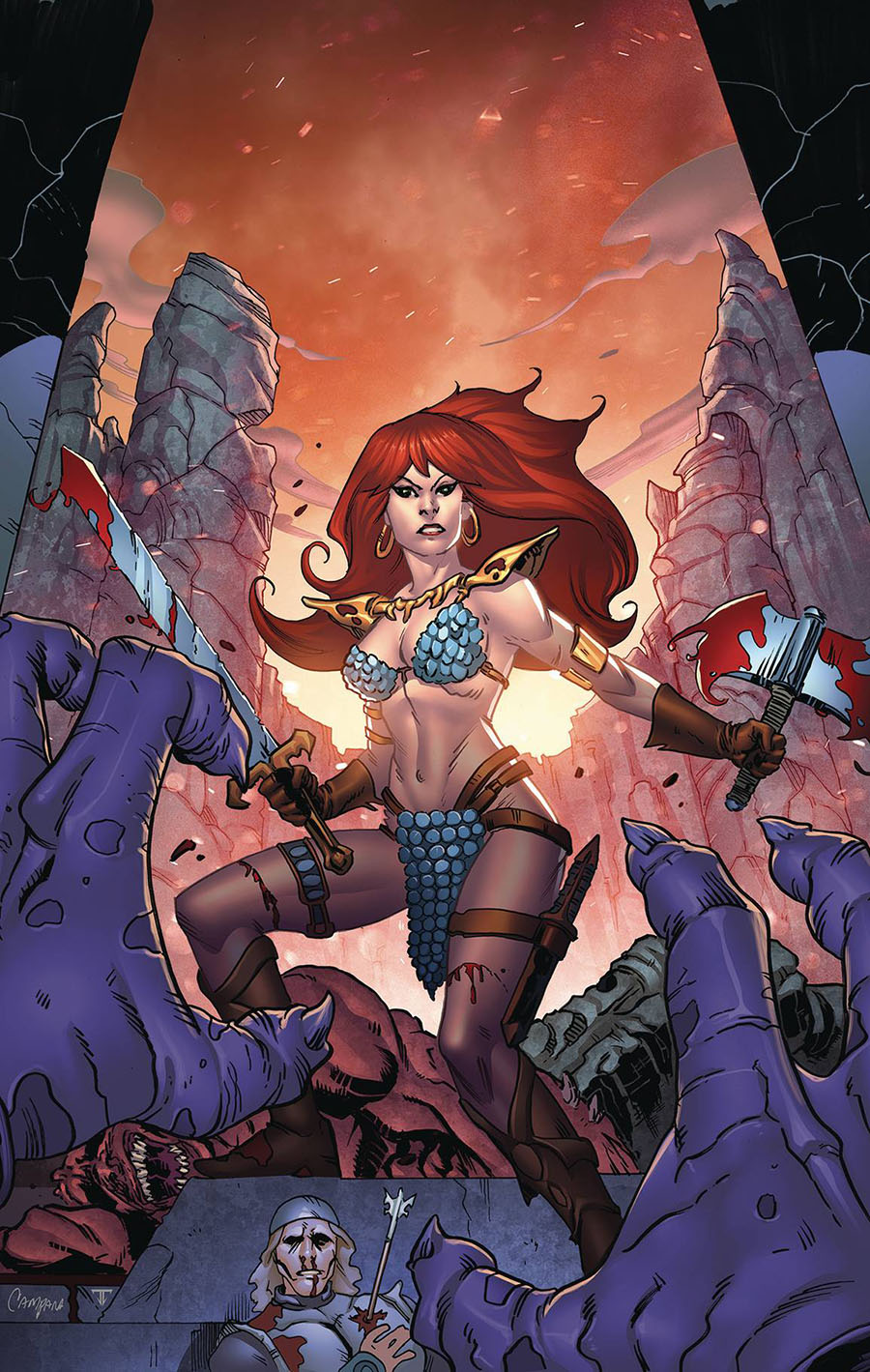 Invincible Red Sonja #2 Cover V Chris Campana Virgin Cover