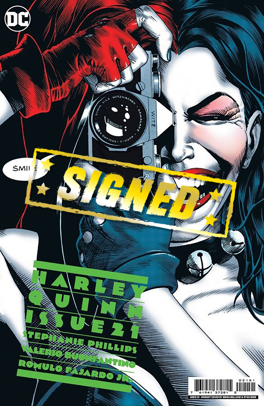 Harley Quinn Vol 4 #21 Cover F DF Killing Joke Homage Variant Cover Signed By Ryan Sook
