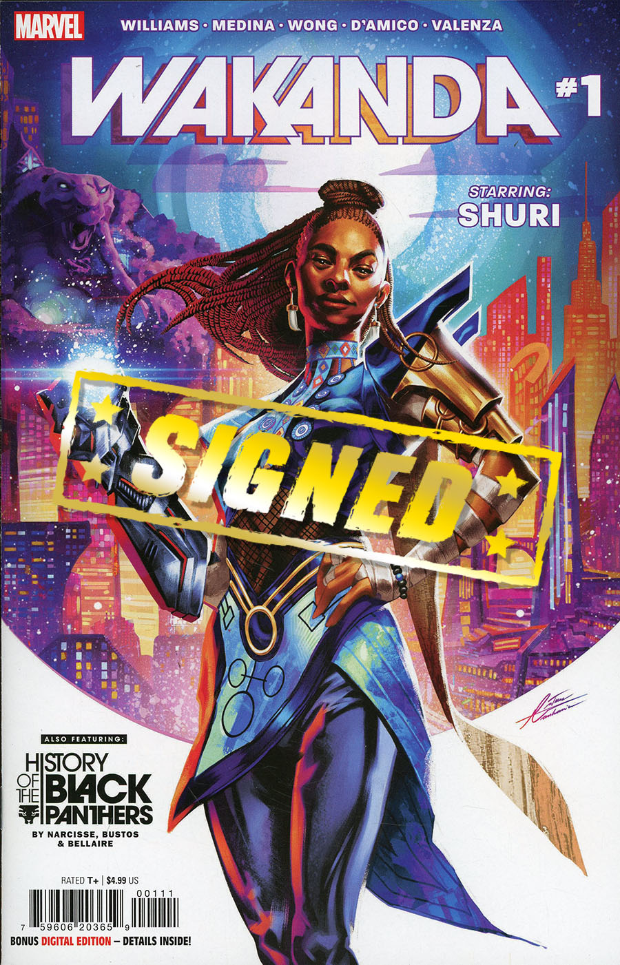 Wakanda #1 Cover H DF Signed By Stephanie Williams