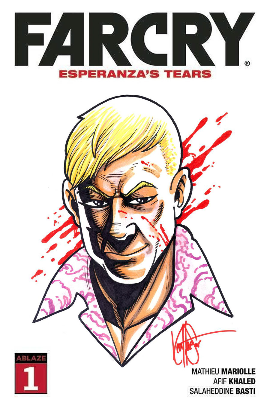 Far Cry Esperanzas Tears #1 Cover K DF Commissioned Cover Art Signed & Remarked By Ken Haeser With A Far Cry Character Hand-Drawn Sketch