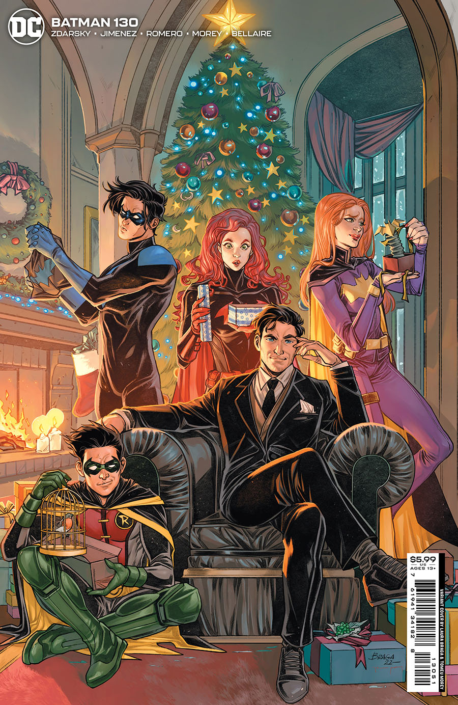 Batman Vol 3 #130 Cover D Variant Laura Braga Holiday Card Stock Cover