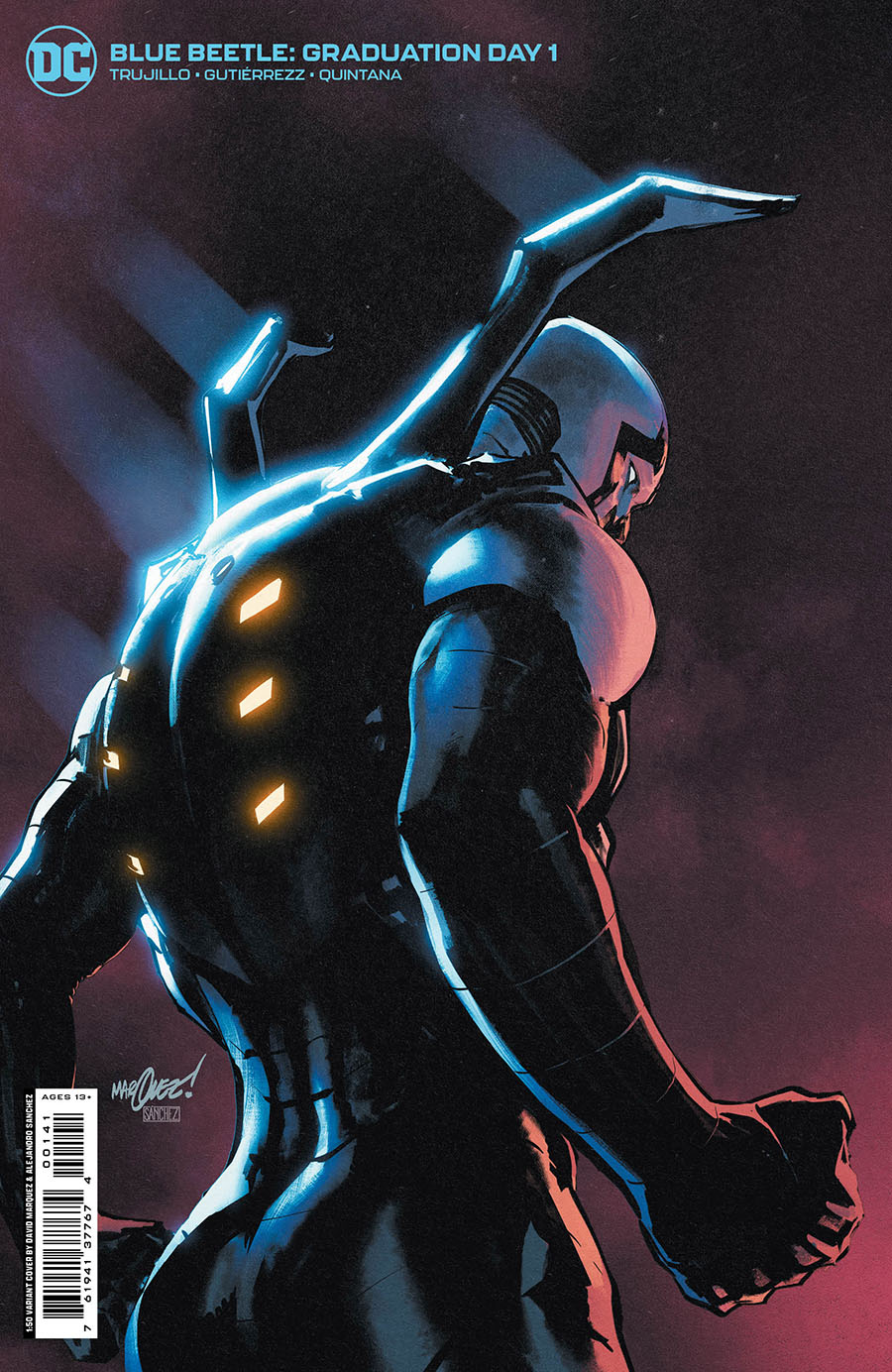 Blue Beetle Graduation Day #1 Cover F Incentive David Marquez Card Stock Variant Cover