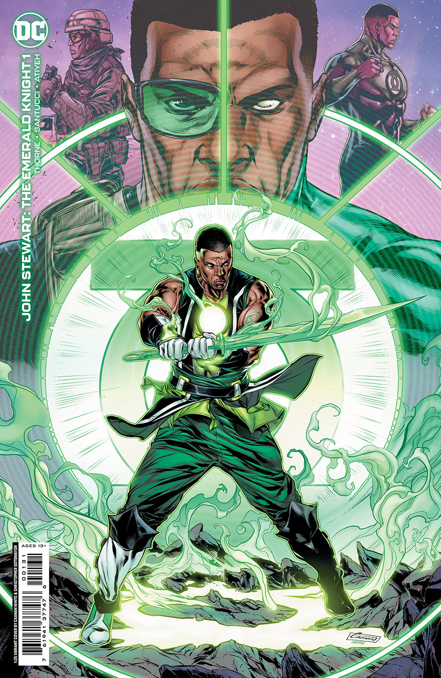 John Stewart The Emerald Knight #1 (One Shot) Cover C Incentive Caanan White Card Stock Variant Cover