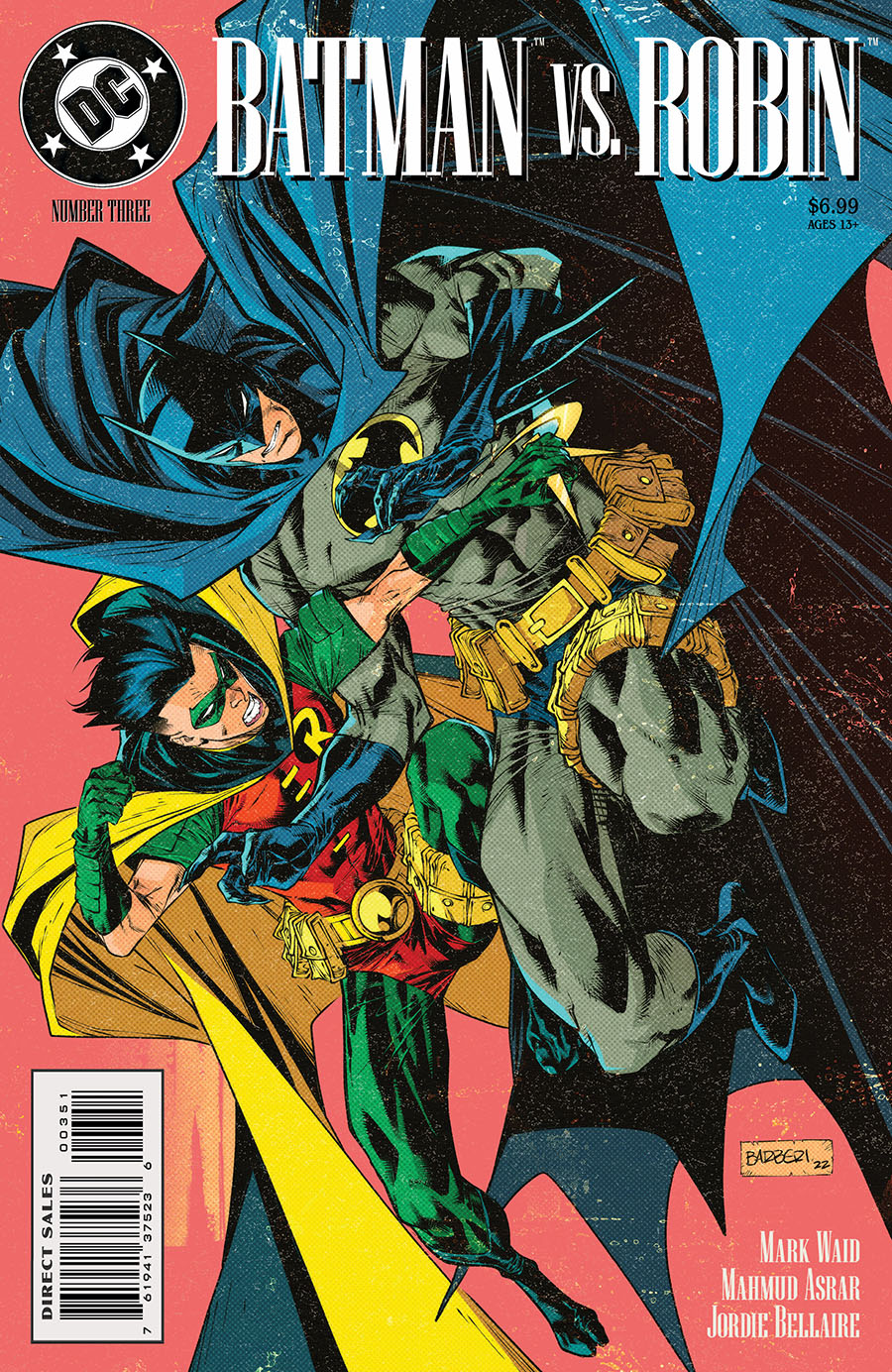 Batman vs Robin #3 Cover D Variant Carlo Barberi 90s Cover Month Card Stock Cover