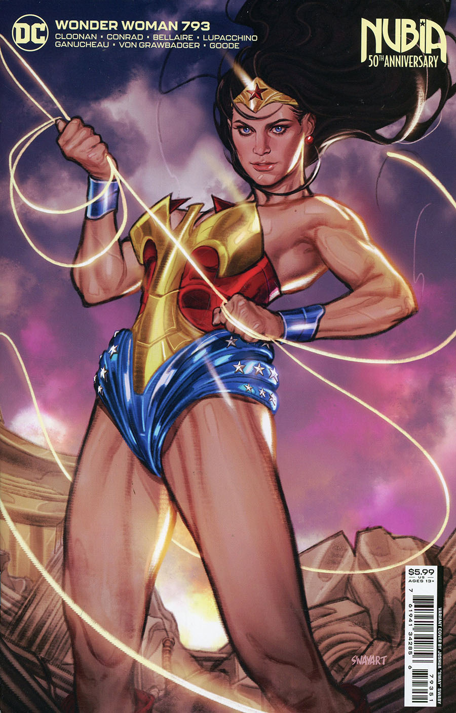Wonder Woman Vol 5 #793 Cover C Variant Joshua Sway Swaby Nubia 50th Anniversary Card Stock Cover (Kal-El Returns Tie-In)