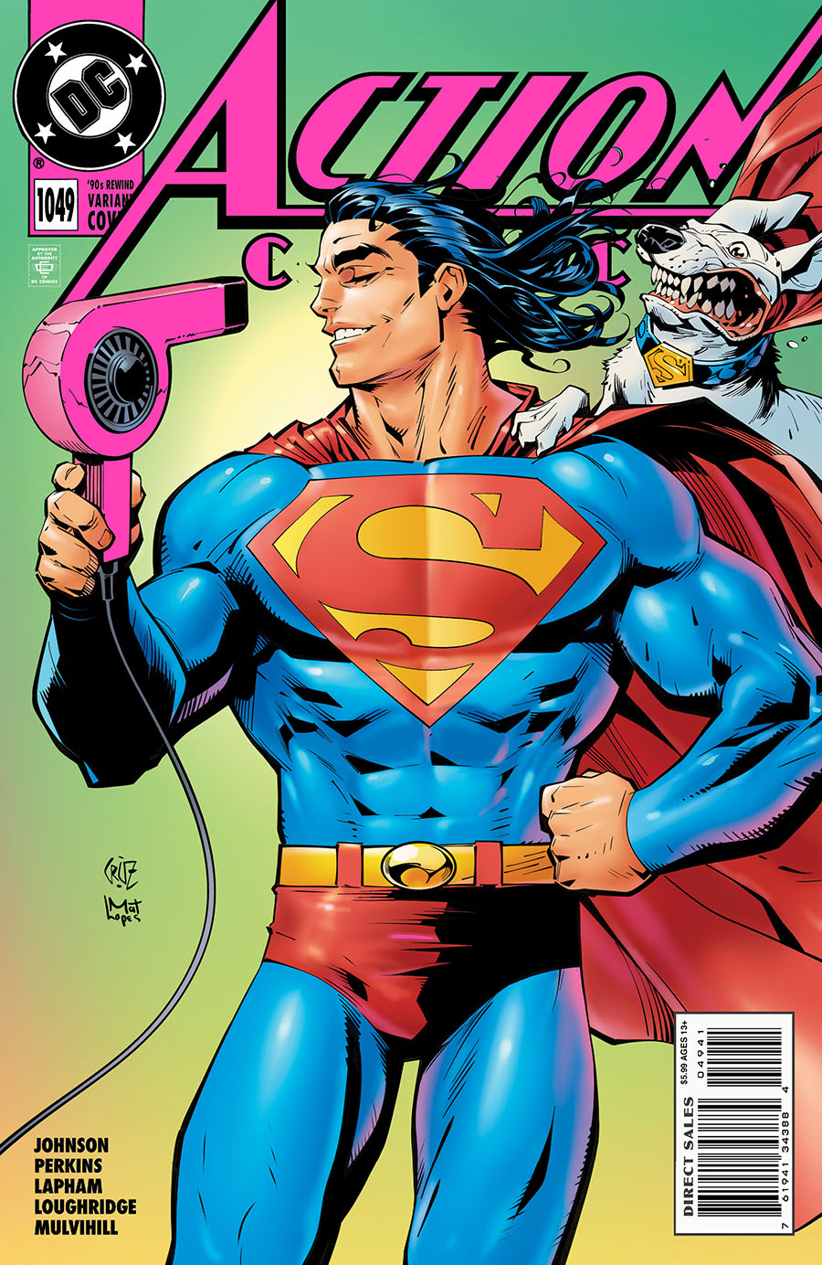 Action Comics Vol 2 #1049 Cover C Variant Roger Cruz 90s Cover Month Card Stock Cover (Kal-El Returns Part 5)