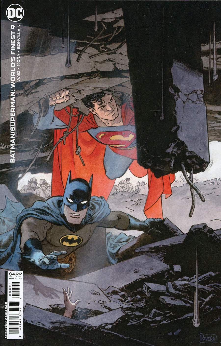 Batman Superman Worlds Finest #9 Cover B Variant Paolo Rivera Card Stock Cover