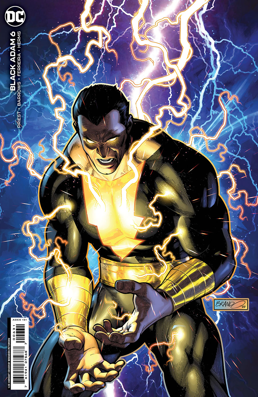 Black Adam #6 Cover E Incentive Brandon Peterson Card Stock Variant Cover