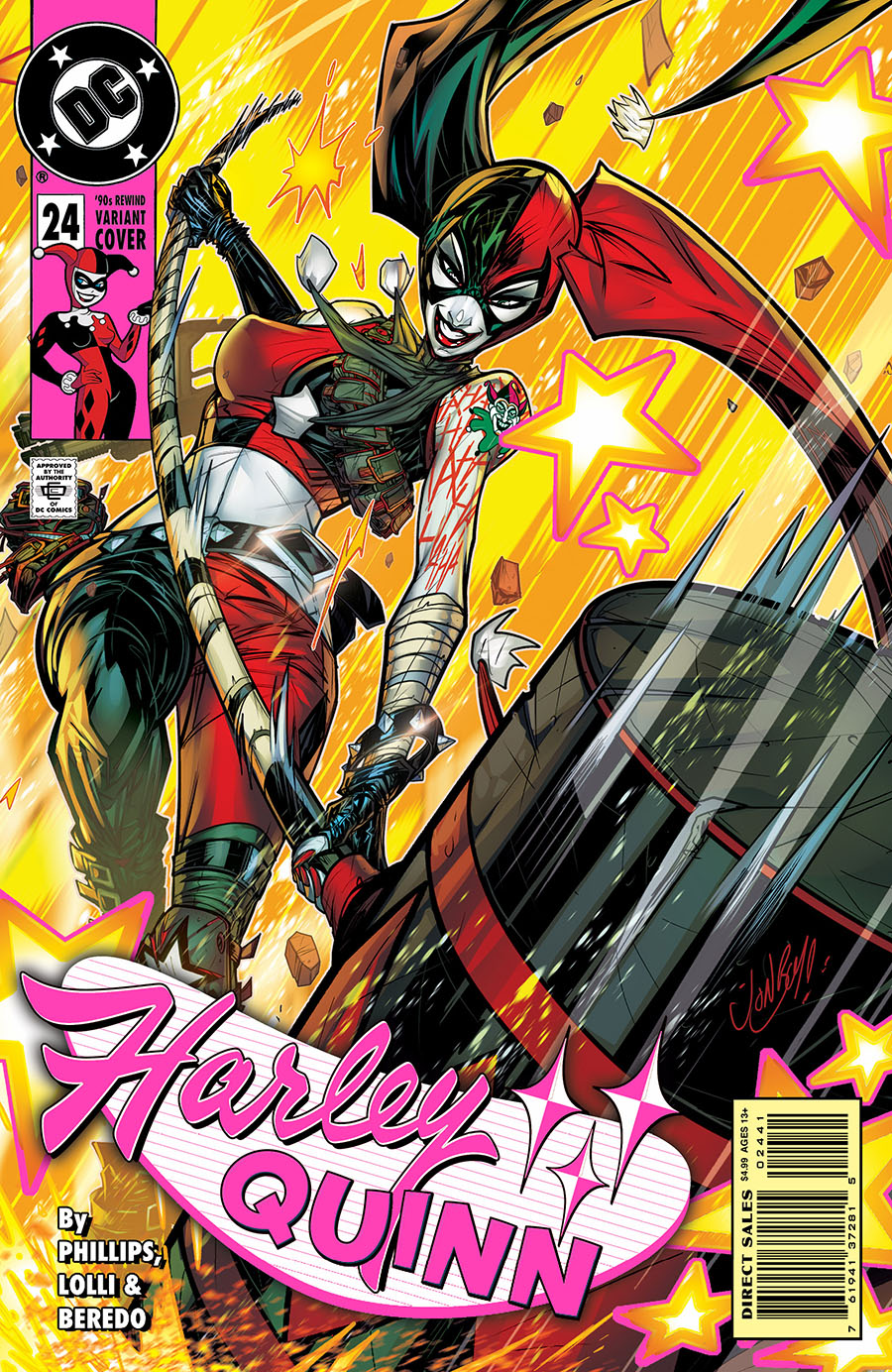 Harley Quinn Vol 4 #24 Cover C Variant Jonboy Meyers 90s Cover Month Card Stock Cover (Limit 1 Per Customer)