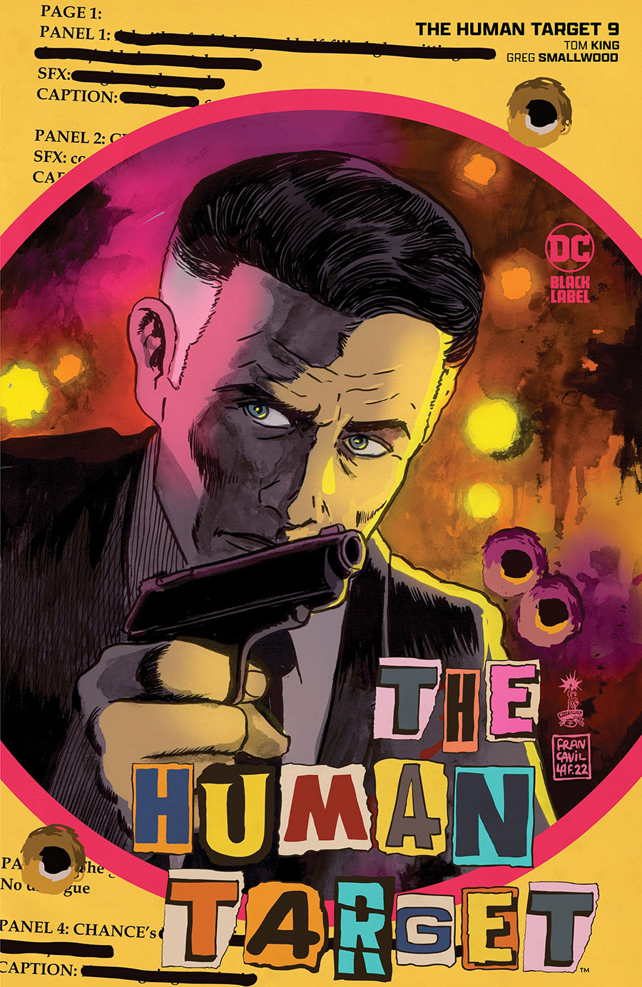 Human Target Vol 4 #9 Cover C Incentive Francesco Francavilla Variant Cover