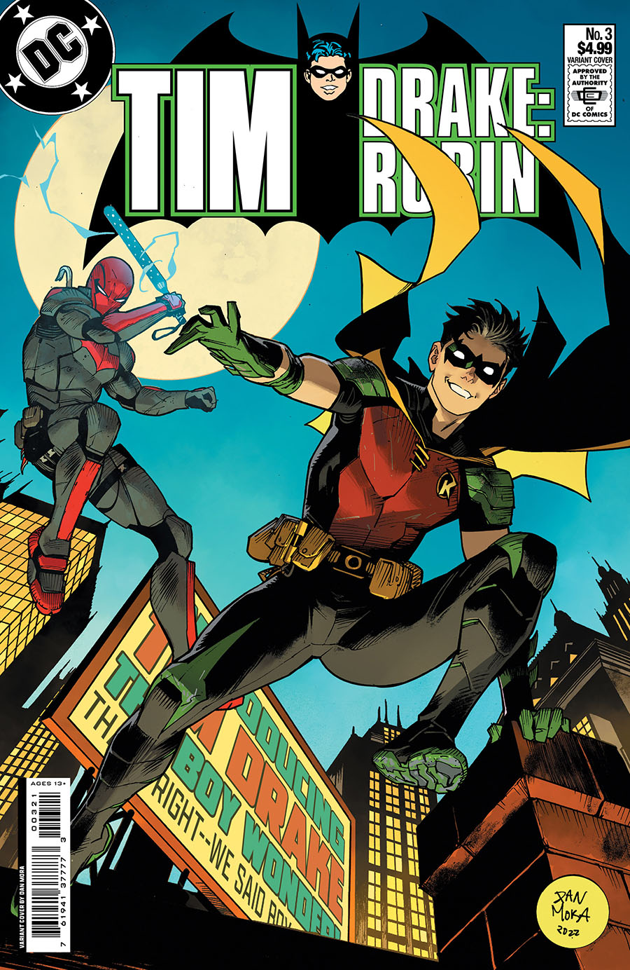 Tim Drake Robin #3 Cover B Variant Dan Mora Card Stock Cover