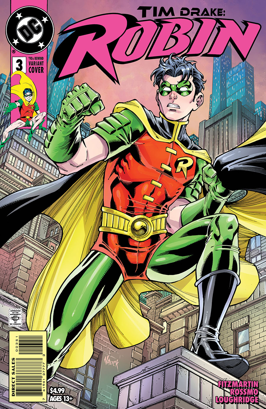 Tim Drake Robin #3 Cover C Variant Todd Nauck 90s Cover Month Card Stock Cover