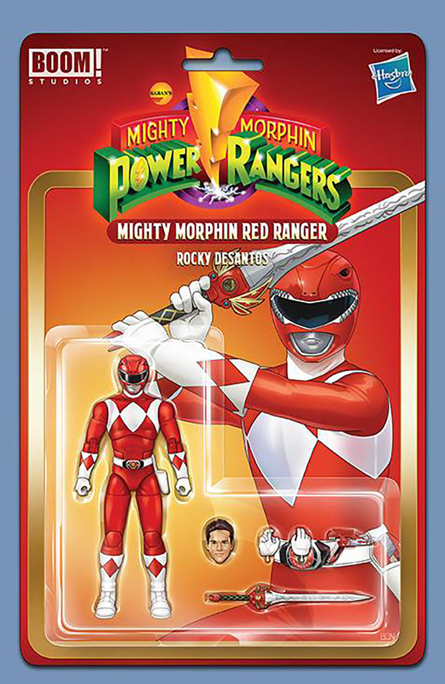 Mighty Morphin Power Rangers (BOOM Studios) #102 Cover C Incentive Bon Bernardo Action Figure Variant Cover