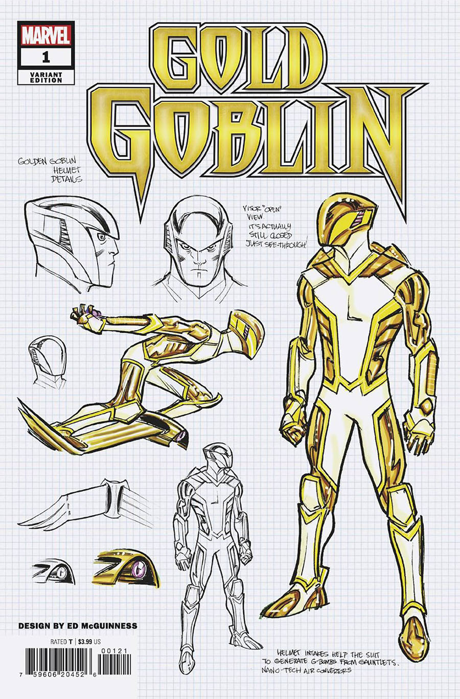 Gold Goblin #1 Cover E Incentive Ed McGuinness Design Variant Cover (Dark Web Tie-In)
