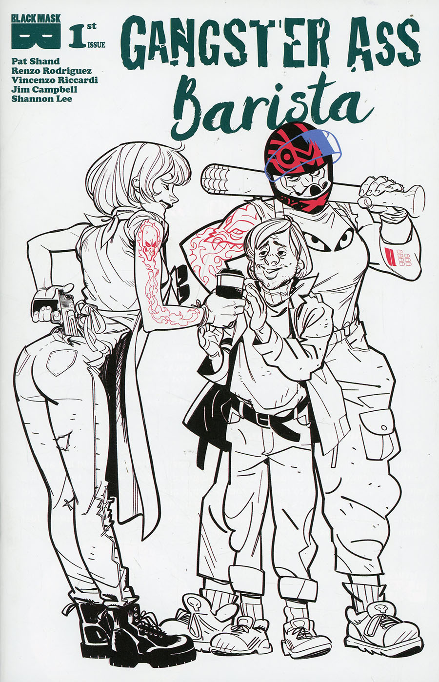 Gangster Ass Barista #1 Cover F Incentive Conor Hughes & Fin Cramb Spot Color Variant Cover