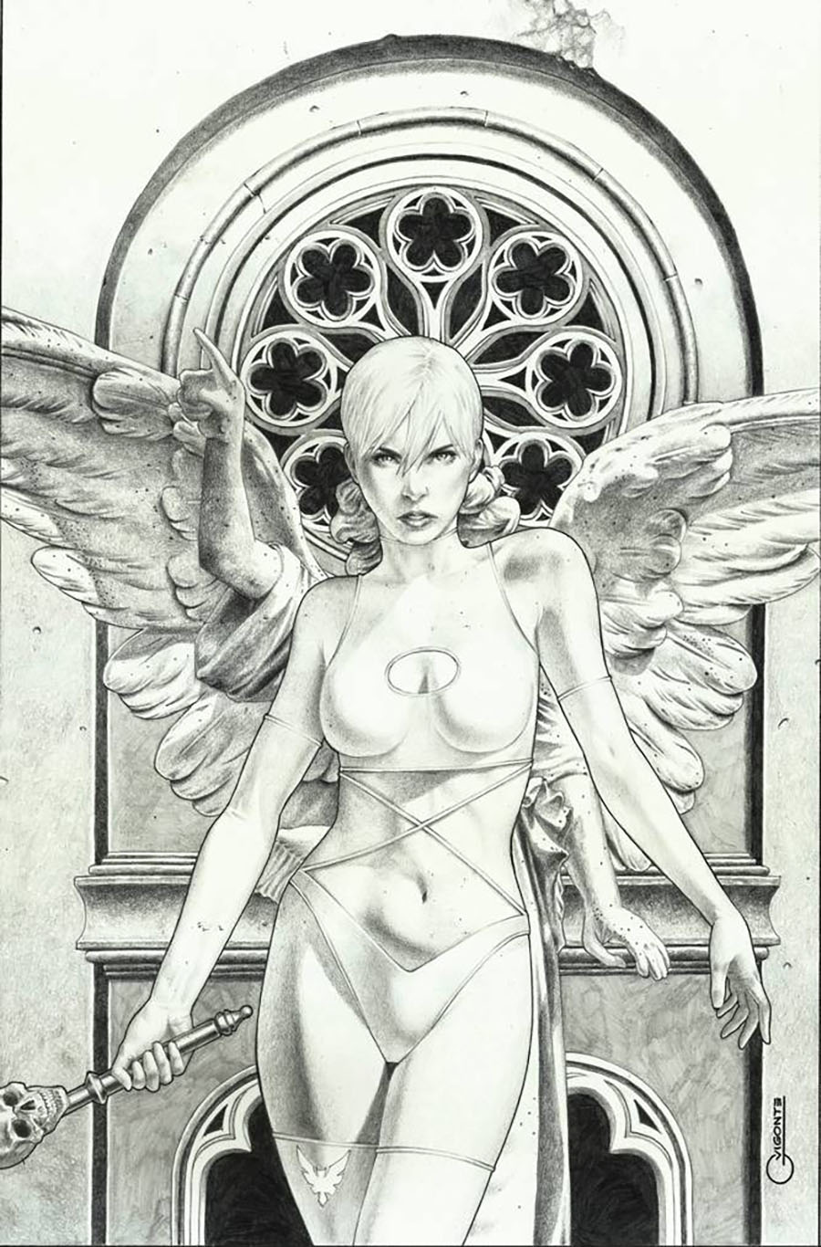 Nyx (Dynamite Entertainment) #10 Cover M Incentive Geebo Vigonte Black & White Virgin Cover