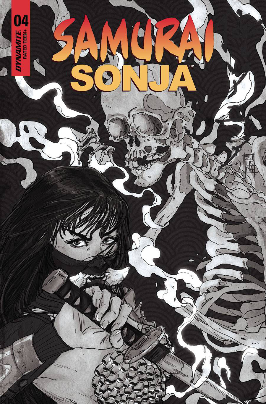 Samurai Sonja #4 Cover O Incentive Zulema Lavina Black & White Cover