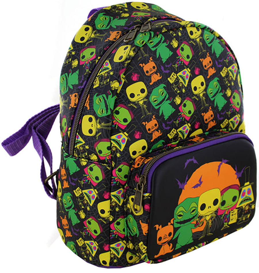 POP Nightmare Before Christmas Neon All-Over-Print Backpack