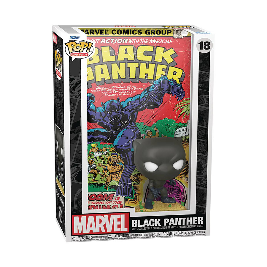 POP Comic Cover Marvel Black Panther Vinyl Figure