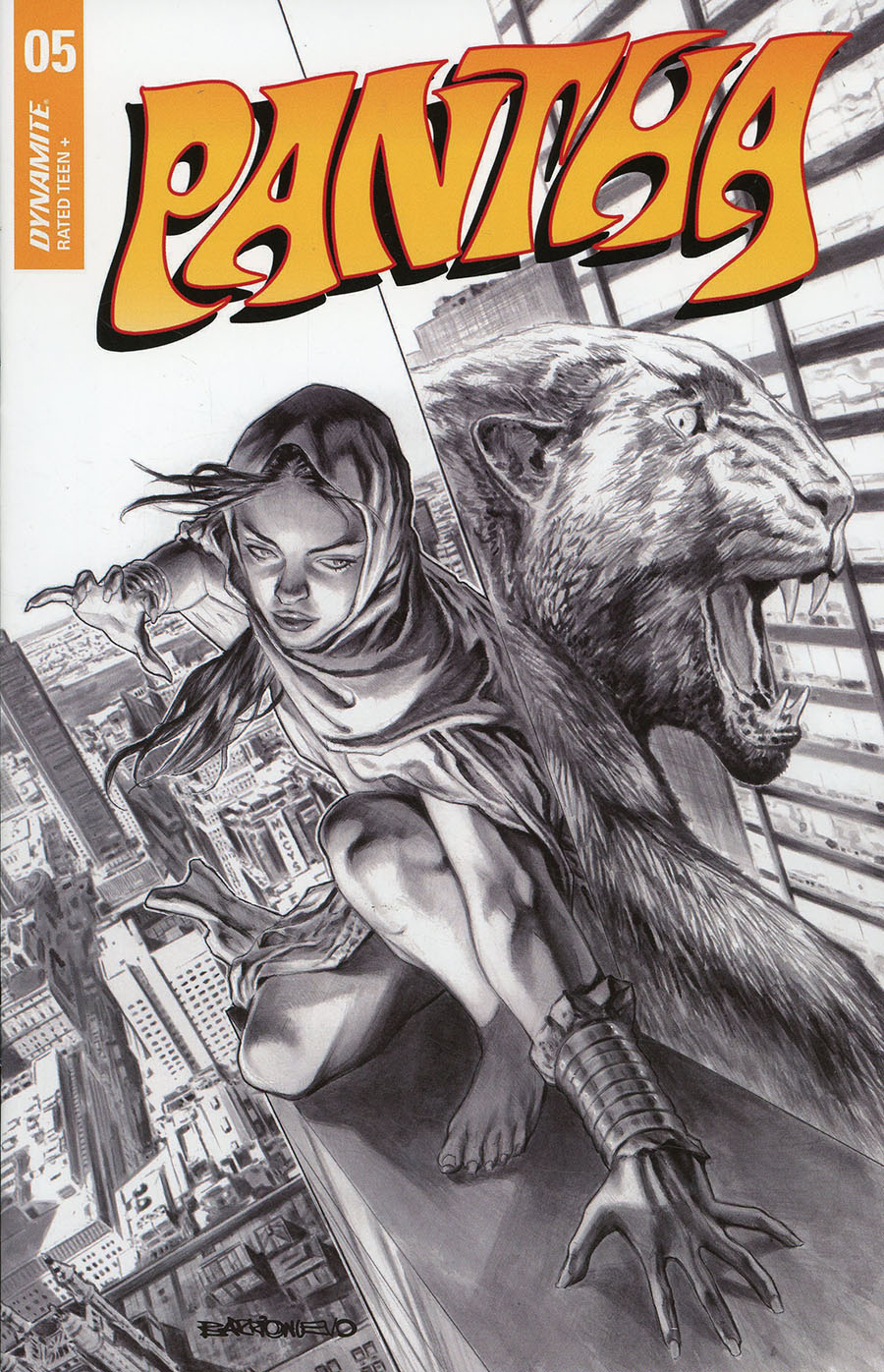 Pantha Vol 3 #5 Cover M Incentive Al Barrionuevo Black & White Cover