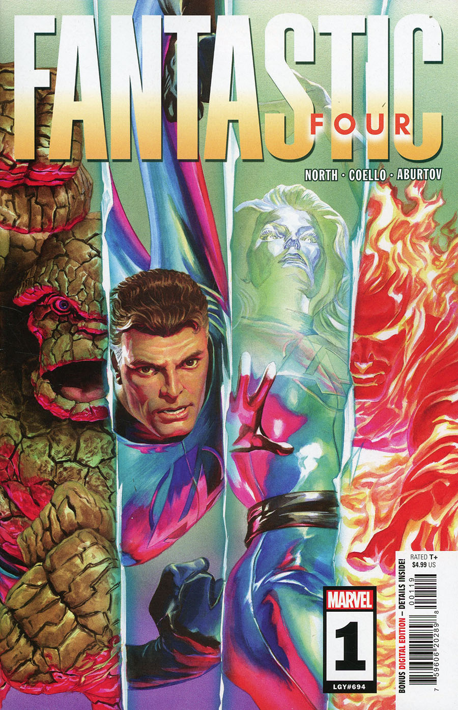 Fantastic Four Vol 7 #1 Cover C Variant Alex Ross Split Cover