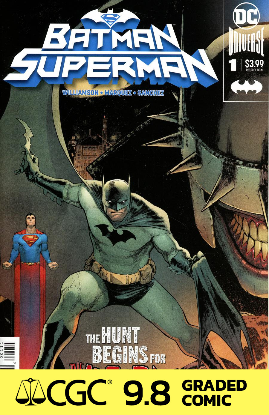 Batman Superman Vol 2 #1 Cover I Regular David Marquez Batman Cover Signed By Joshua Williamson CGC 9.8
