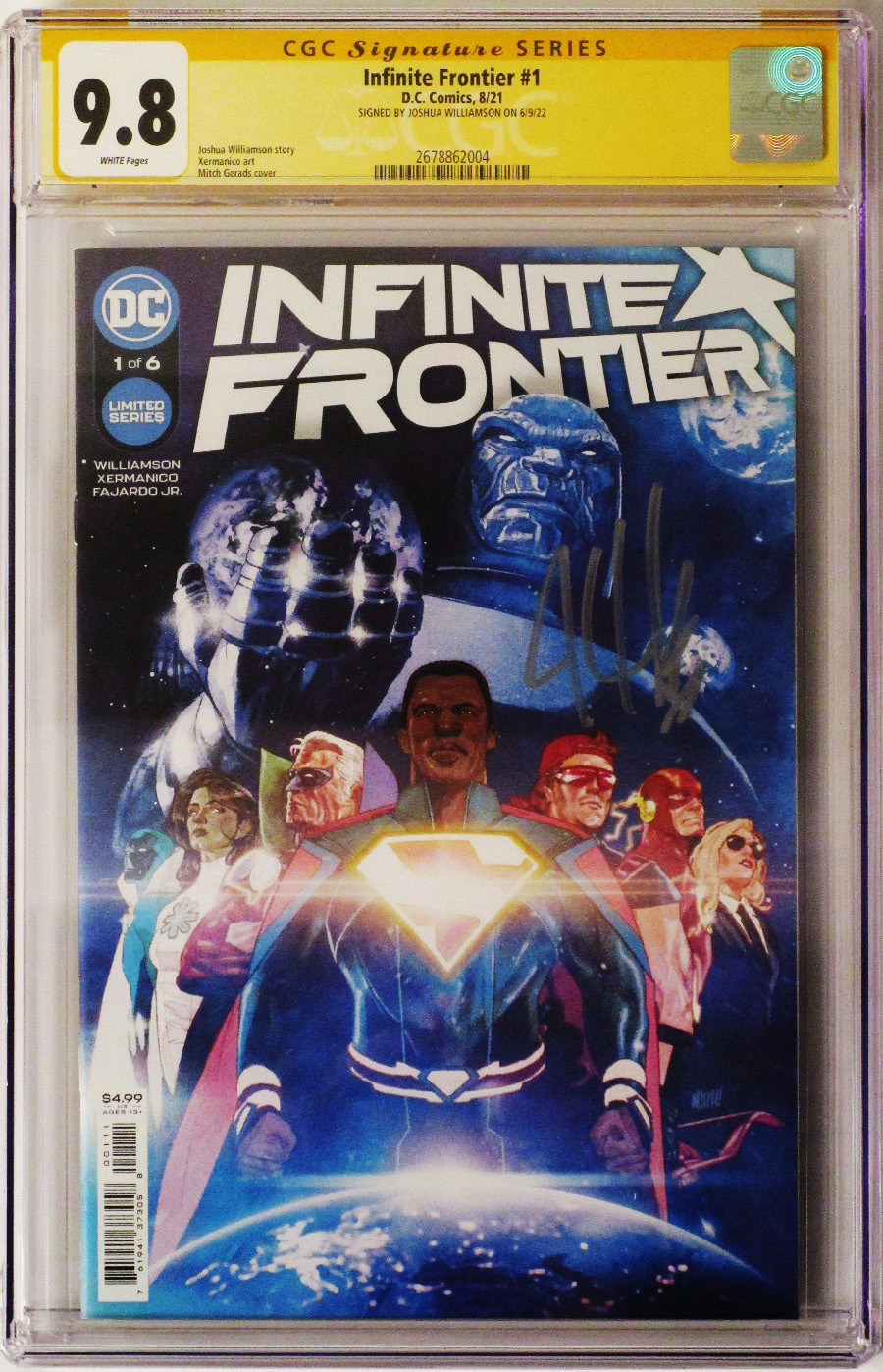 Infinite Frontier #1 Cover D Regular Mitch Gerads Cover Signed By Joshua Williamson CGC 9.8